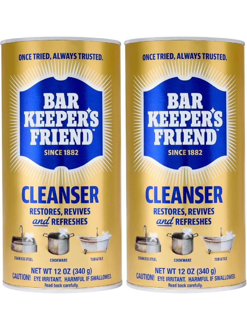 Multipurpose Powder Cleanser - 12 oz x 2, Degreaser for Stainless Steel, Rust